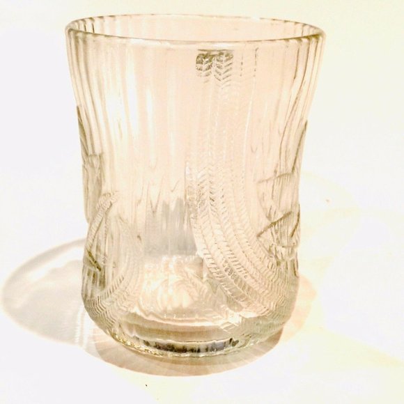 Clear Glass Lotus Flower Mug ARCOROC FRANCE Botany - Picture 4 of 12